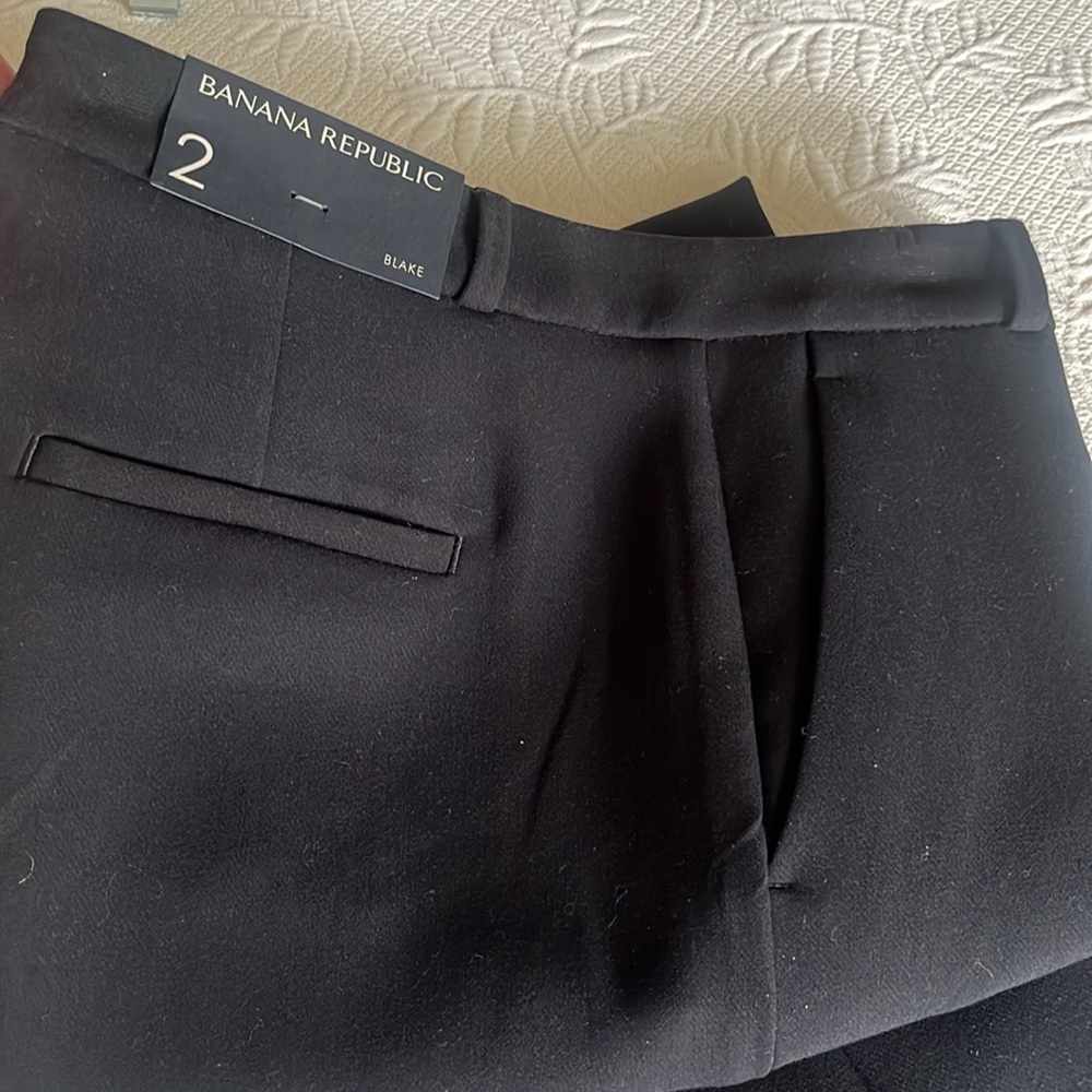 Banana Republic black "Blake" style pants-NWT-size 2-30" waist - Picture 2 of 9